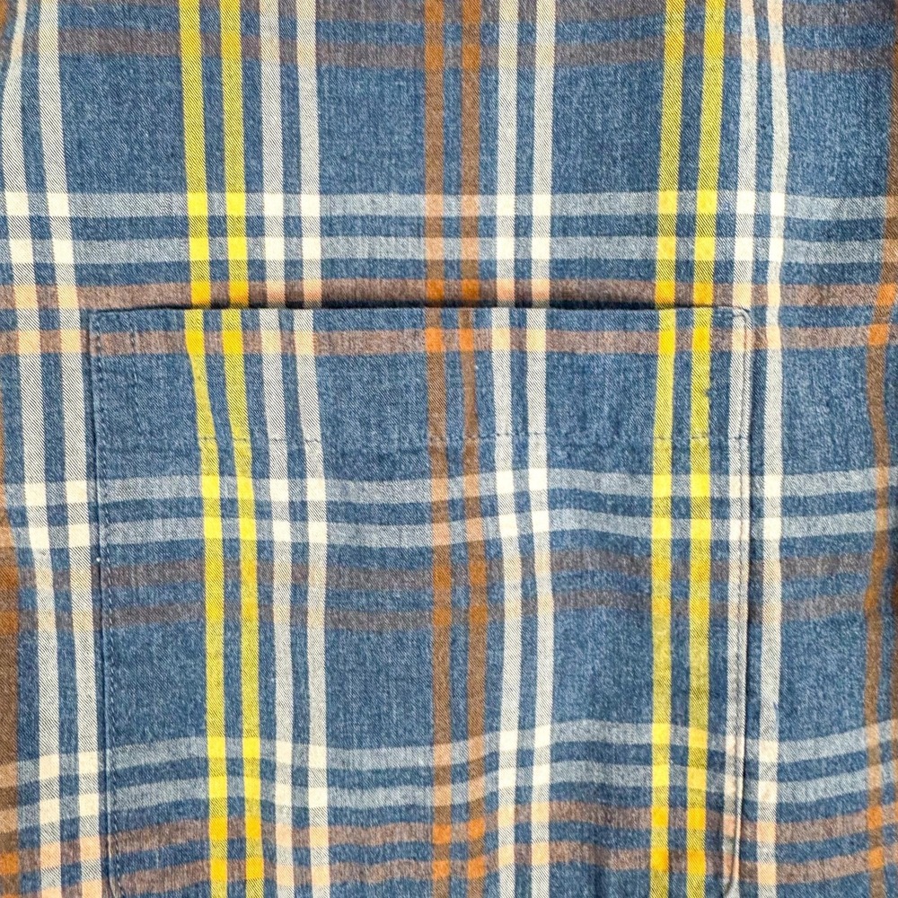 Brooks Brothers 346 Shirt Mens Large Blue Orange Plaid Slim Fit Button Down‎ - Picture 4 of 11